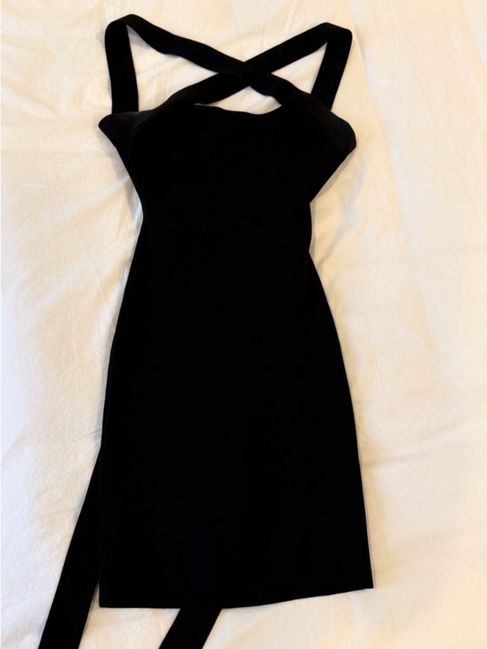 NBD Black Crisscross Bodycon Dress
